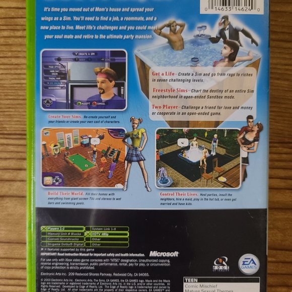 The Sims Microsoft XBOX game (CIB) - Picture 4 of 4